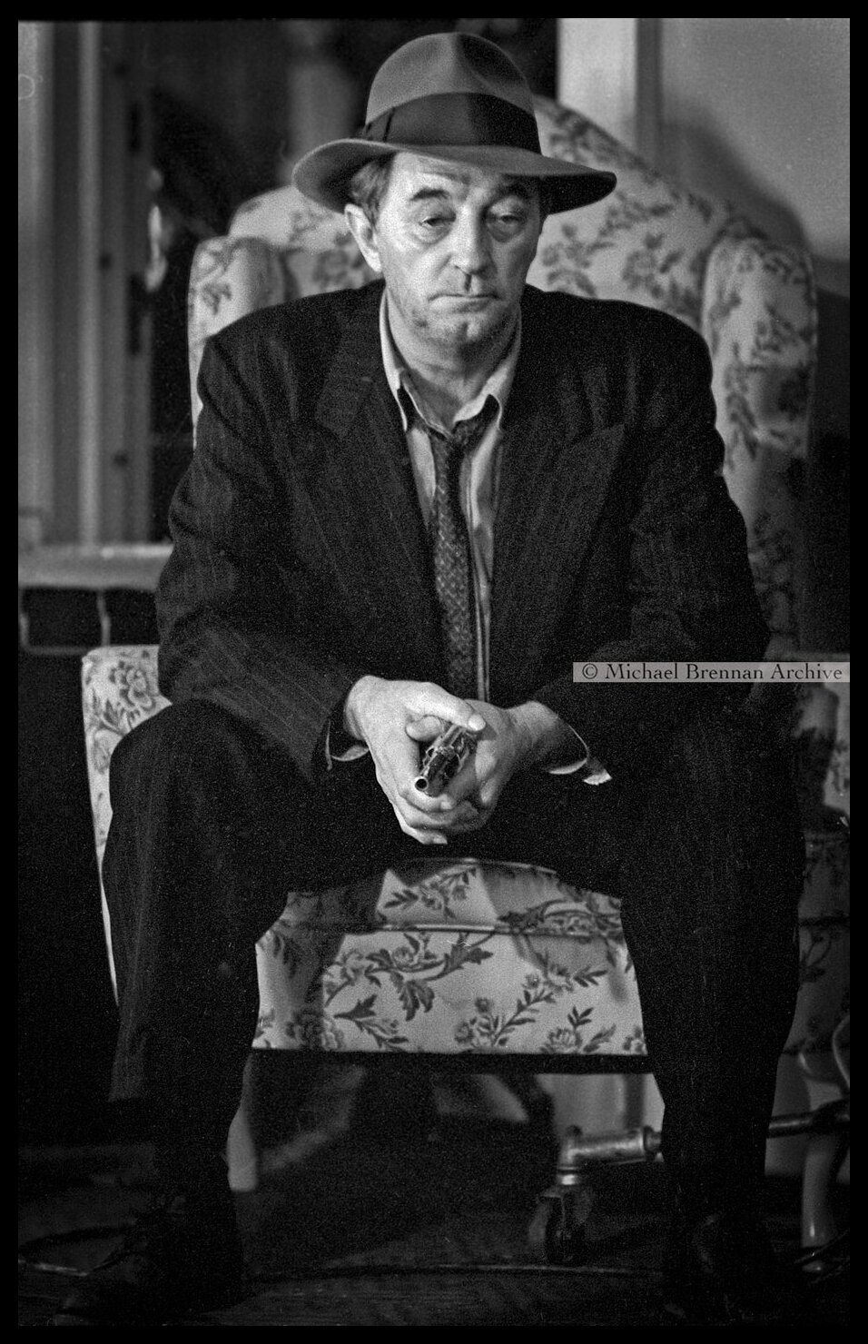 Robert Mitchum on the Set of Farewell, My Lovely — Los Angeles, California · 1974