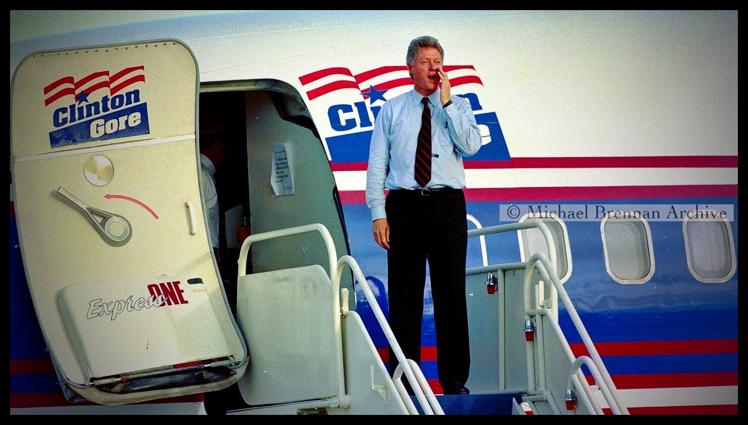 Bill Clinton Arriving for Campaign Stop — Cheyenne, Wyoming · 1992
