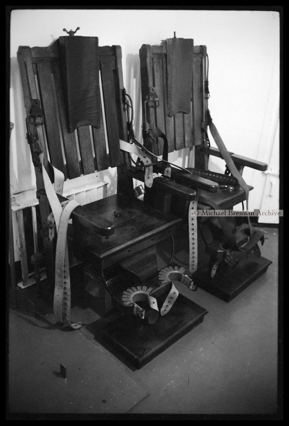 Two Electric Chairs on Display at Central Prison — Raleigh, North Carolina · 1975