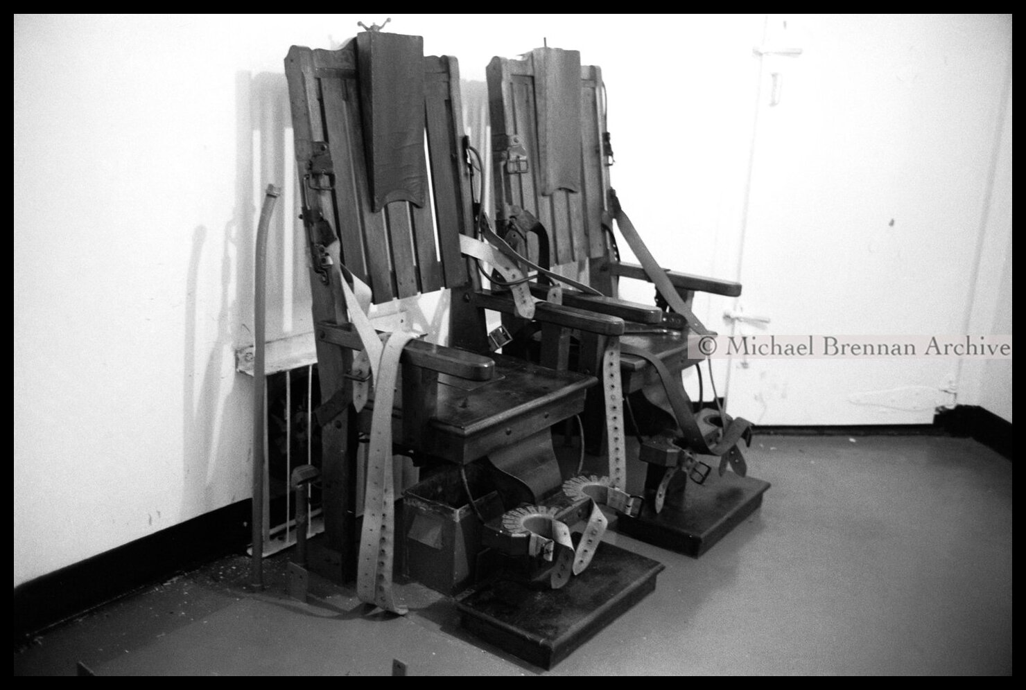 Two Electric Chairs on Display at Central Prison — Raleigh, North Carolina · 1975