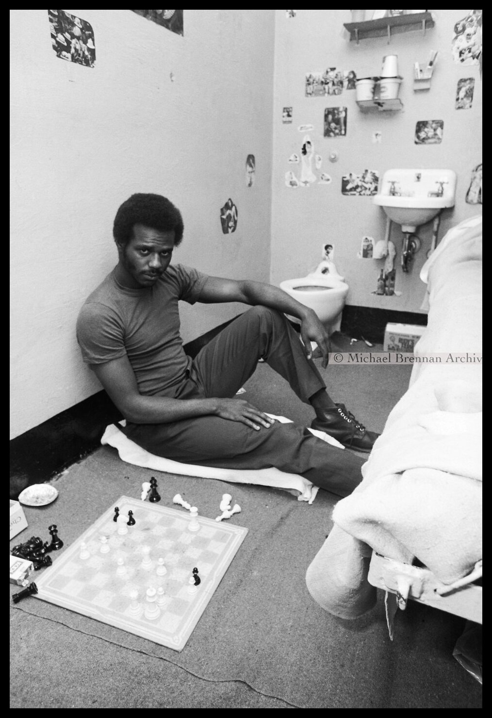 Inmate Communicating on Death Row — Raleigh, North Carolina · 1975