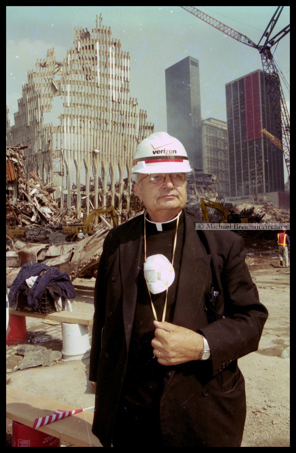 Fr. John Ramos at Ground Zero — New York City · Sep 16, 2001