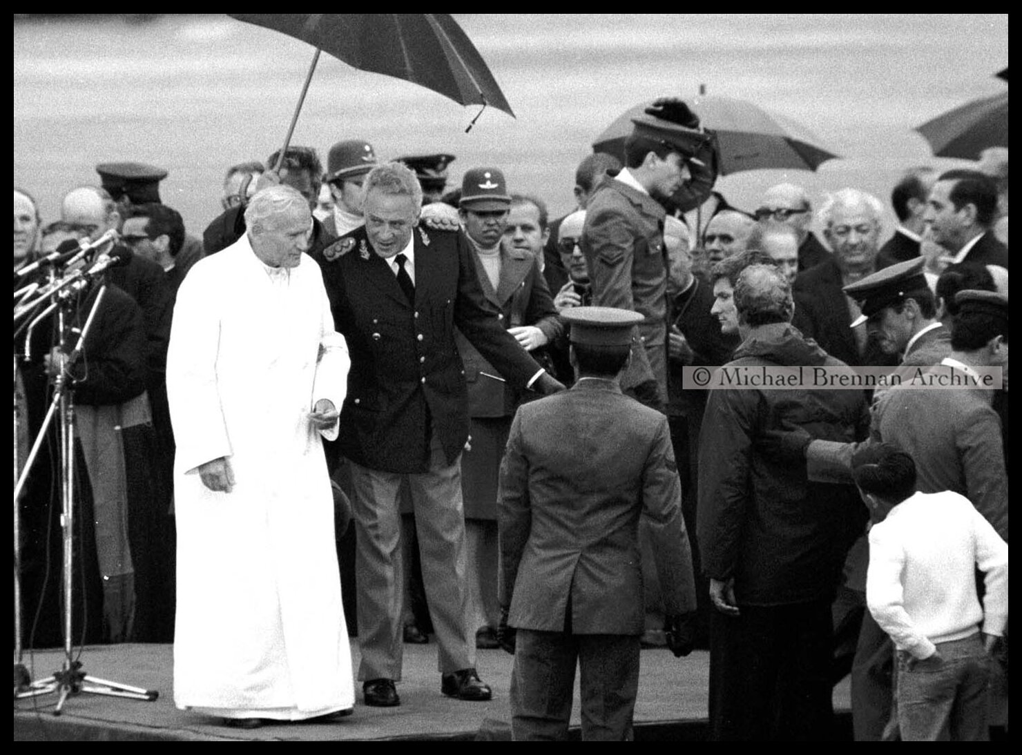 Pope John Paul II Arriving at Ezeiza International Airport — Buenos Aires, Argentina · Jun 12, 1982