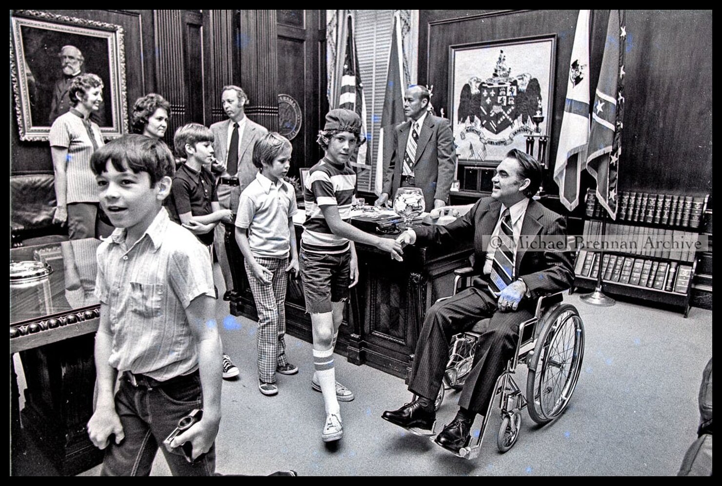 Governor George Wallace with Children · 1975