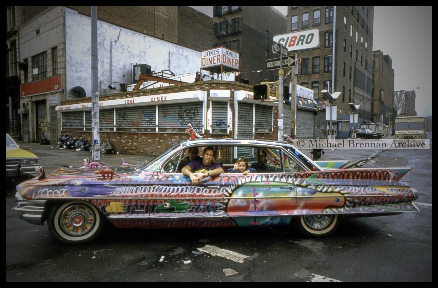 Kenny Scharf with 'Fun Car' — New York City · Jan 2000