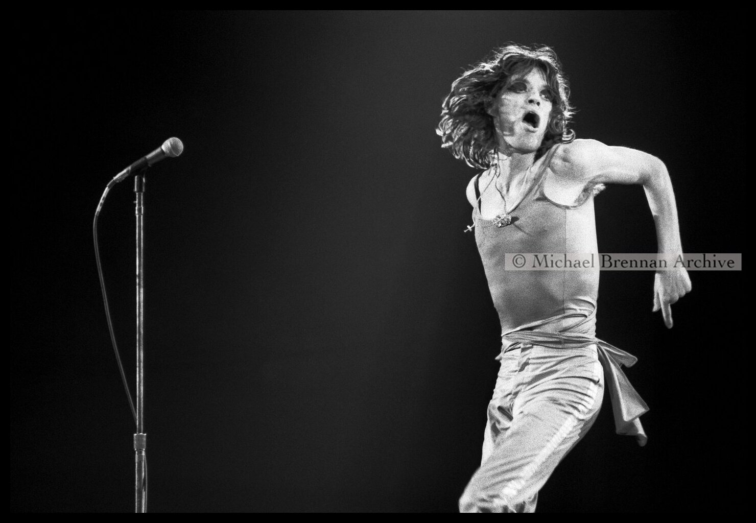Mick Jagger on Stage with the Stones — Baton Rouge · 1975