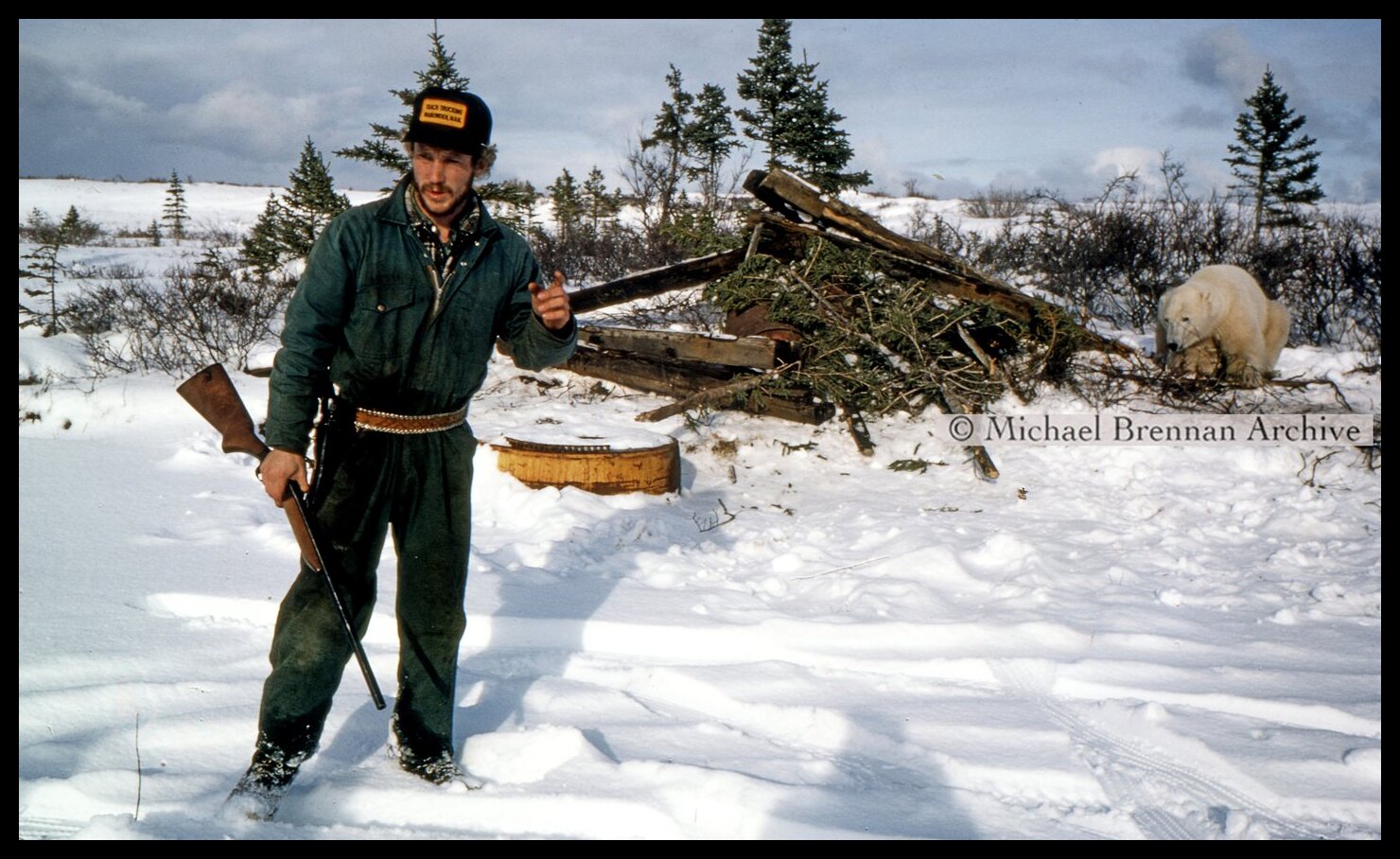 Polar Bear Mother and Cub Relocation — Kaskatamma, Manitoba · Oct 1976