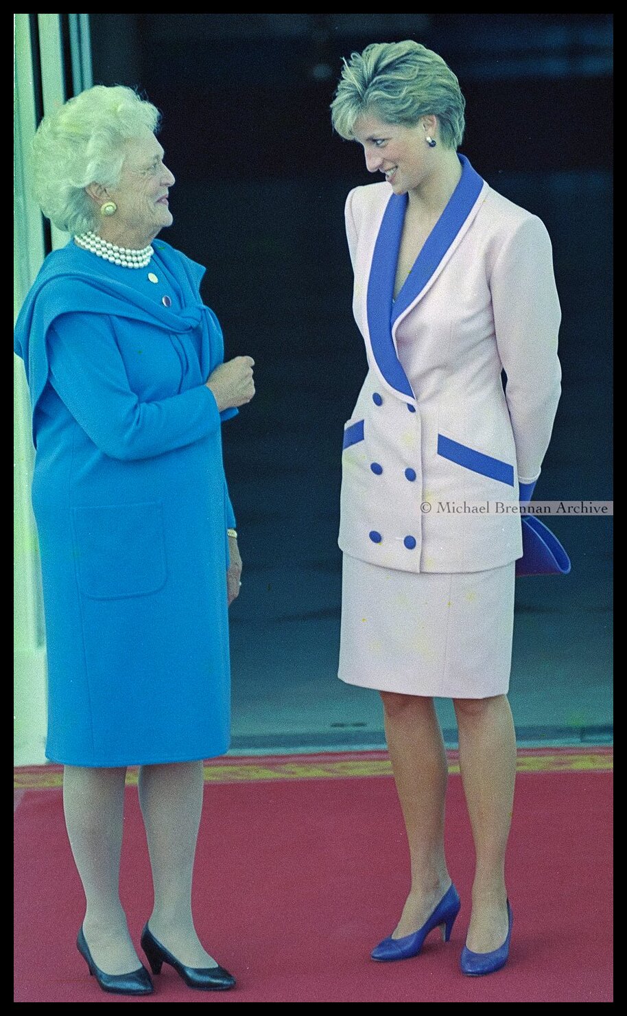 Princess Diana and Barbara Bush at the White House — Washington D.C. · October 5, 1990