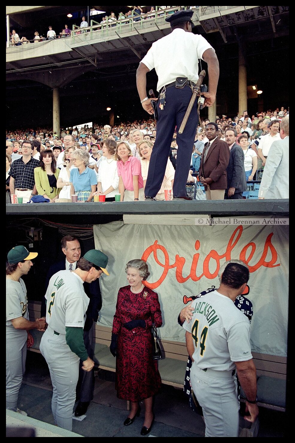 Queen Elizabeth II at Memorial Stadium — Baltimore, Maryland · May 15, 1991