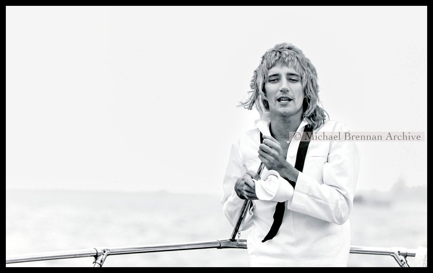 Rod Stewart Filming “Sailing” — New York Harbour · Aug 1975