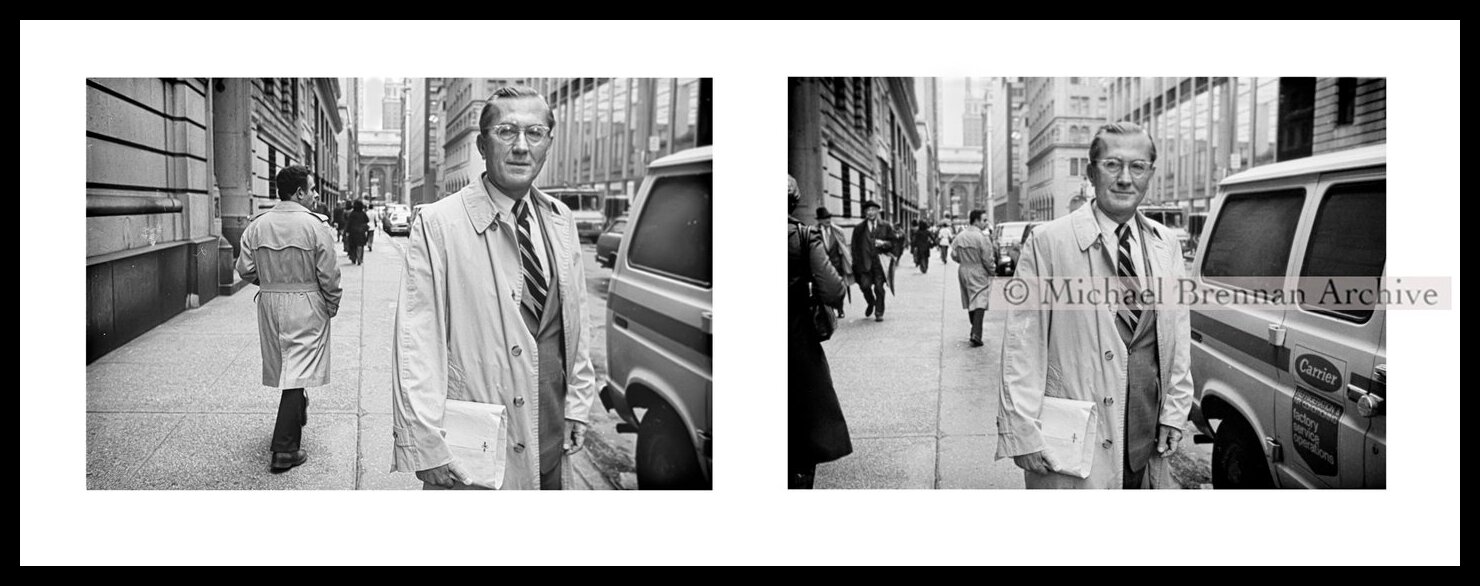 William Colby Outside The Harvard Club — New York City · Feb 1988