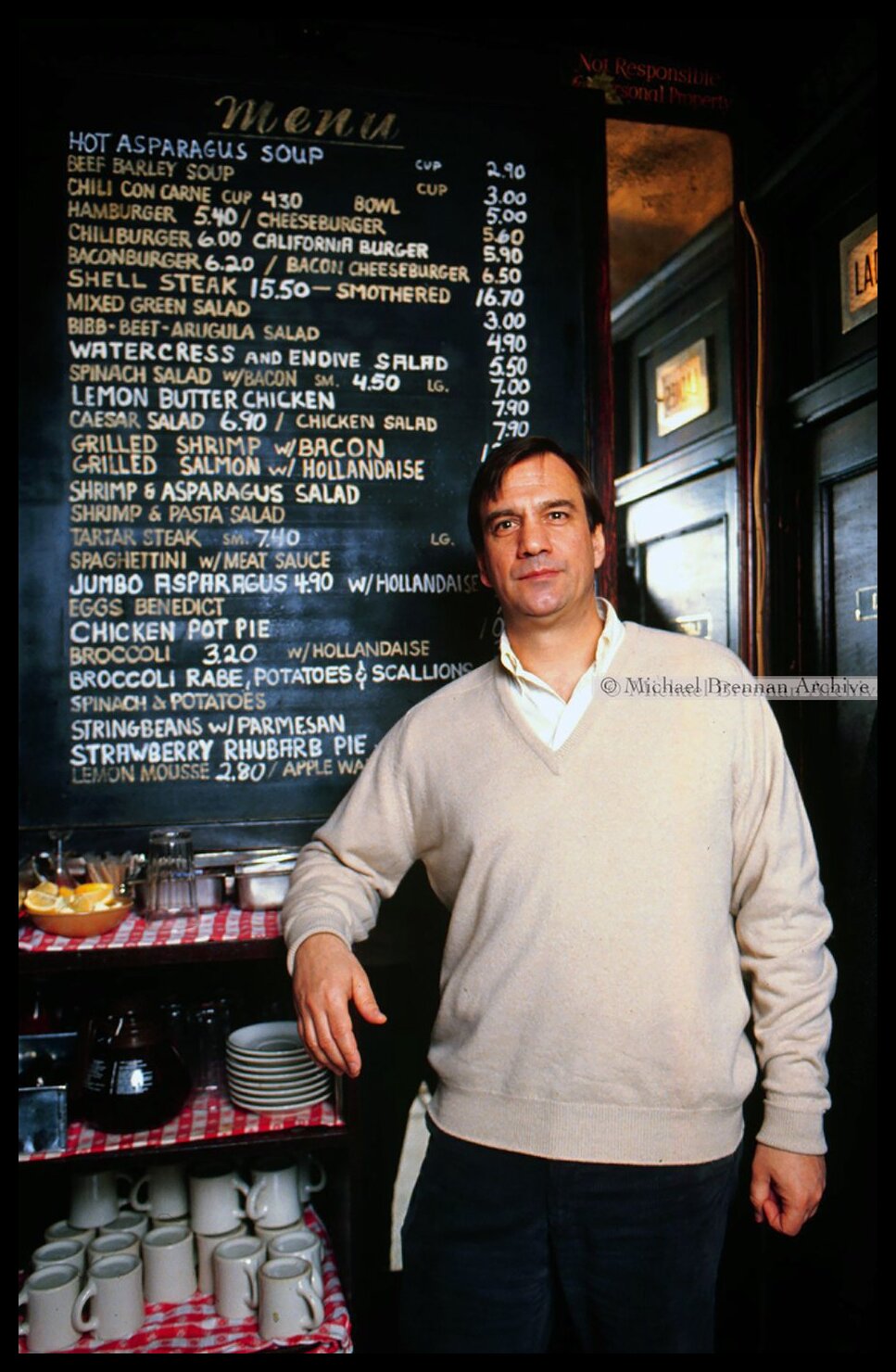 PJ Clarke’s Menu — New York City · 1996