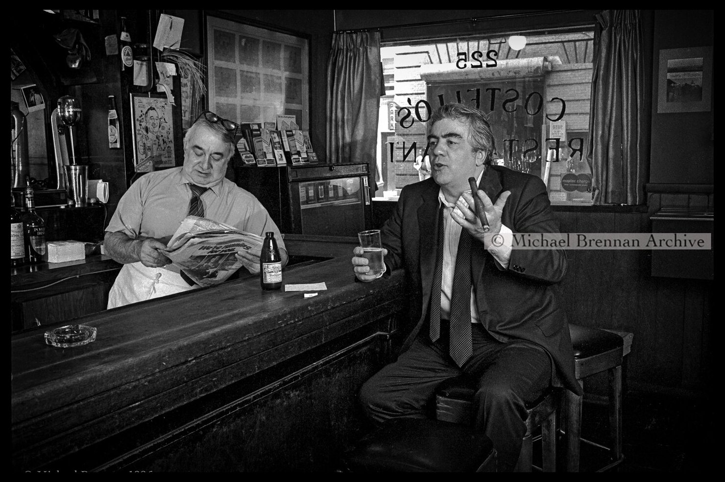 Jimmy Breslin at Costello’s Bar and Grill — New York City · Apr 1986